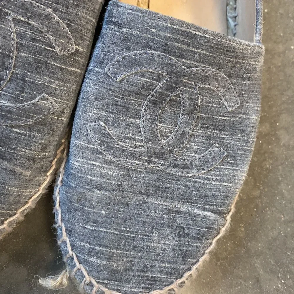 Chanel espadrilles light chambray 38